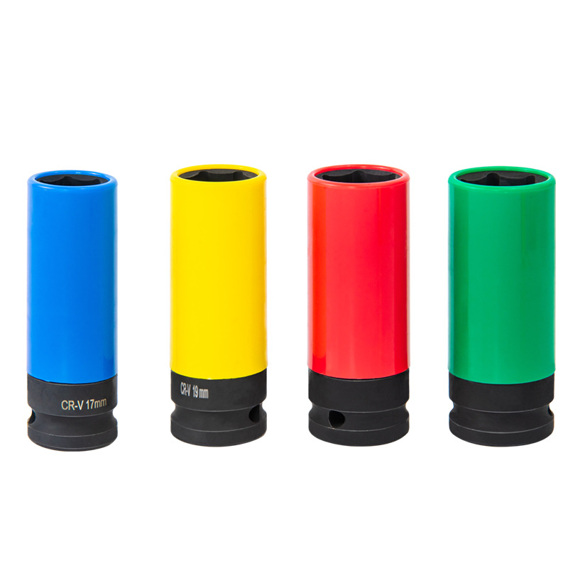 Pistola de aire alargado color neumático tornillo manga especial 1/2 llave neumático desmontaje traje de manga de protección