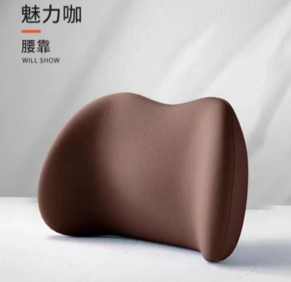 Wholesale Lumbar Support with Logo Printing, Car Driver's Backrest, Office Chair Lumbar Support for Long Sitting, Memory Foam Chair Lumbar Support