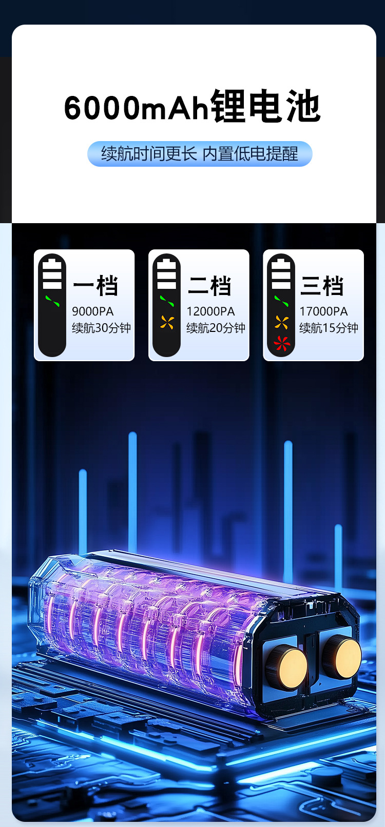 Cross-Border Car Vacuum Cleaner Digital Display High-Power Blowing and Suction All-In-One Multi-Purpose Household Handheld Mini Cleaning Dust Collector