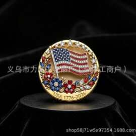 跨境新品US 250th Anniversary Enamel Brooch Pin美国建国250周