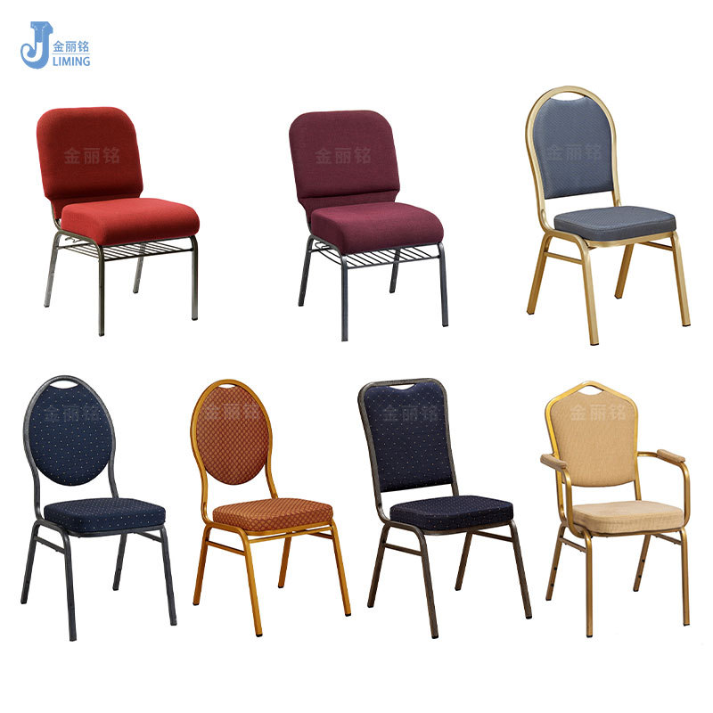 Fabricantes al por mayor boda Hotel banquete Silla de hierro metal simple Silla de respaldo Conferencia Silla de entrenamiento restaurante Silla de comedor