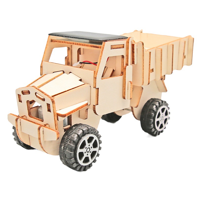 Camión solar pequeño experimento ciencia pequeño manual bricolaje material experimento coche solar Día del niño experimento paquete