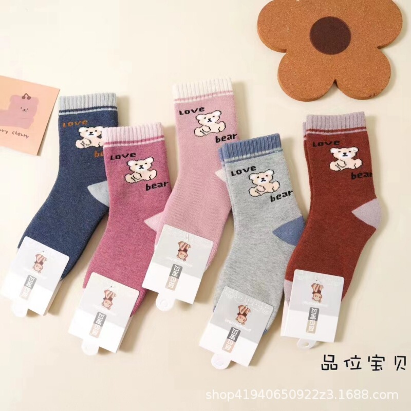 Children's Terry socks thickened warm cotton socks cartoon towel cotton socks boys and girls socks warm socks ice storage socks wholesale