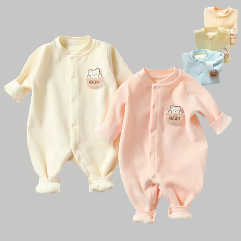 Детский теплый пуховик, удобный милый bodysuit для выхода