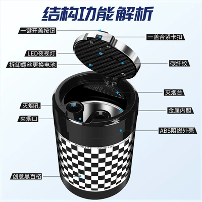 Car ashtray | Universal Lid Creative Multifunctional