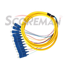 索高美Scoreman 12芯束狀尾纖 0.9mm祼纖 彩色帶狀SC尾纜