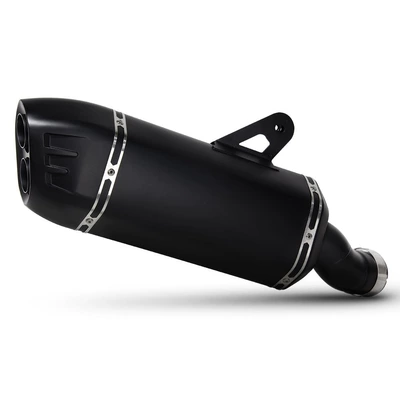Suitable for Motorcycle Exhaust Pipe Modification R1300Gs Shield Mid-Tail Section Integrated Straight up 60mm (Motorcycle exhaust pipe) - all-black