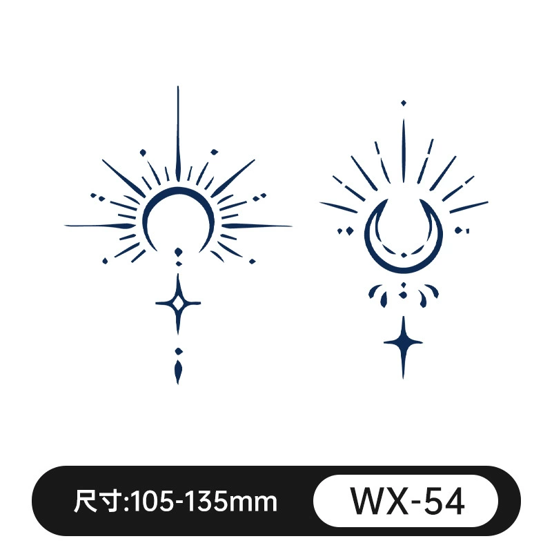 Waterproof fresh retroreflective herbal tattoo stickers for men and women, long-term effect