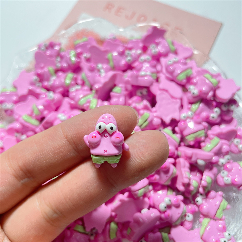 Tamaño pequeño esponja bebé resina accesorios DIY crema pegamento horquilla teléfono móvil Shell brillante cangrejo pequeño colgante al por mayor