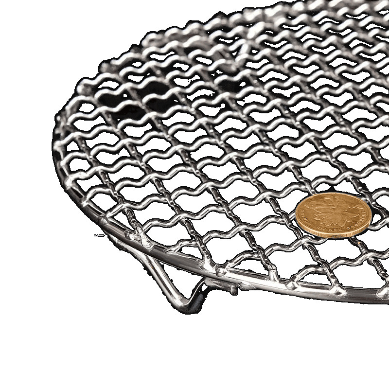 304 acero inoxidable parrilla de rejilla de horno electromagnético parrilla de rejilla redonda pie de rejilla gruesa carne asada salmado rejilla de drenaje