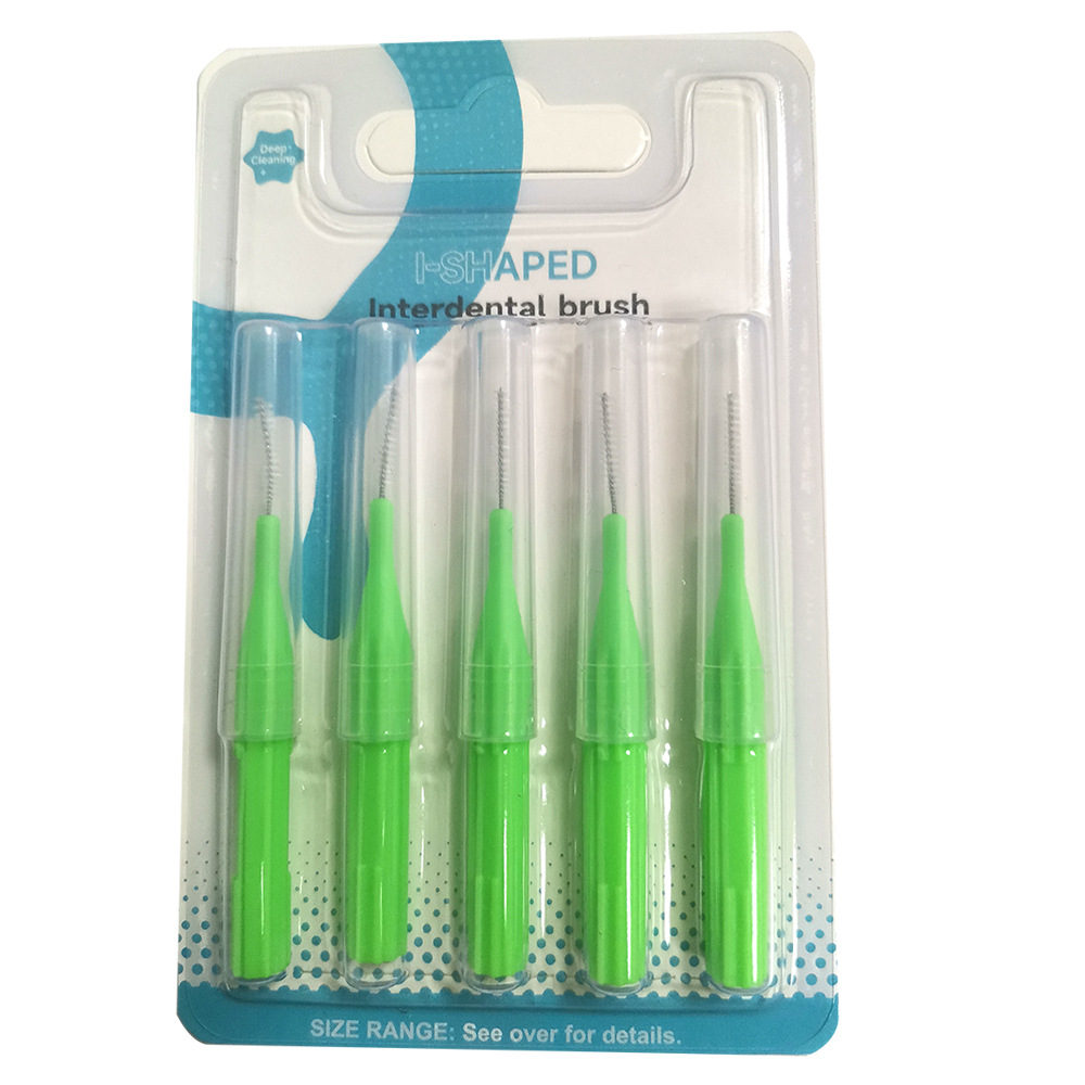 Cepillo interdental en forma de L cepillo interdental cuidado de ortodoncia cerdas suaves limpieza desechable espacio de la ranura cepillo interdental en forma de 7