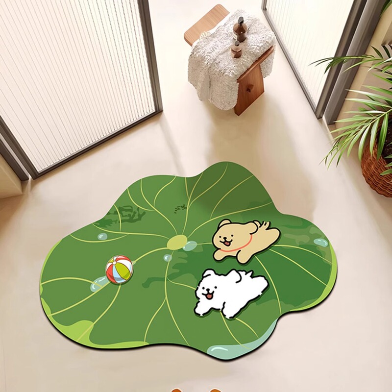 クレヨンしんちゃん浴室吸収性フロアマット浴室トイレドアバナナの葉珪藻泥フロアマットシャワールームフットマット|undefined