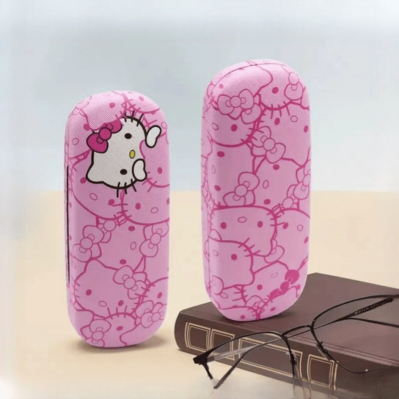 Cross-border New KT Glasses Case Student Portable Cute Glasses Storage Box Cartoon High-value Niche Sunglasses