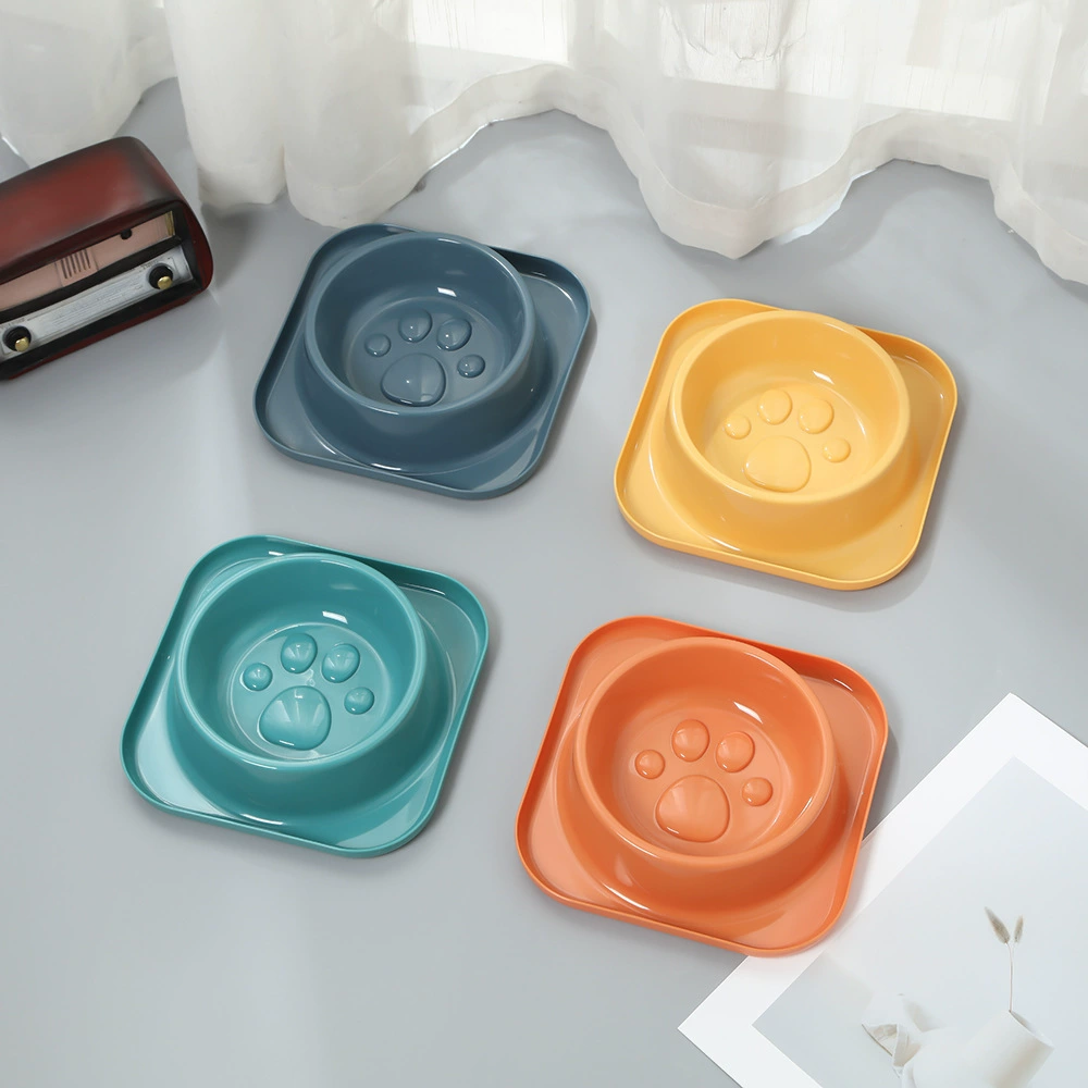 Трансграничные домашние животные Двойная миска Цветная миска для кошек Двойная миска для кошек Макарон конфеты для домашних животных Кормление миска для домашних животных