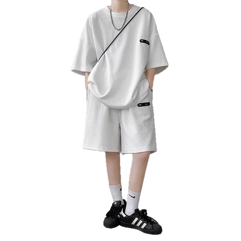 Summer Fashion Casual Sports Cool and Handsome Outfit Set for Men, Summer Men's Clothing with a Stylish Complete Set of Short Sleeves
