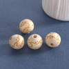 Round beads, carved bracelet with tassels, 16mm, 20mm