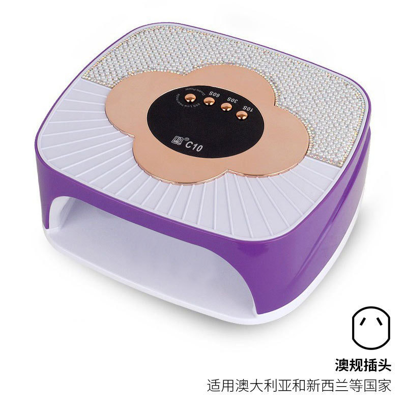 Lámpara de manicuras transfronteriza 308W alta potencia dos manos manicuras asado lámpara de secado rápido pegamento de nail lámpara de fototerapia de perforación inteligente lámpara de asado
