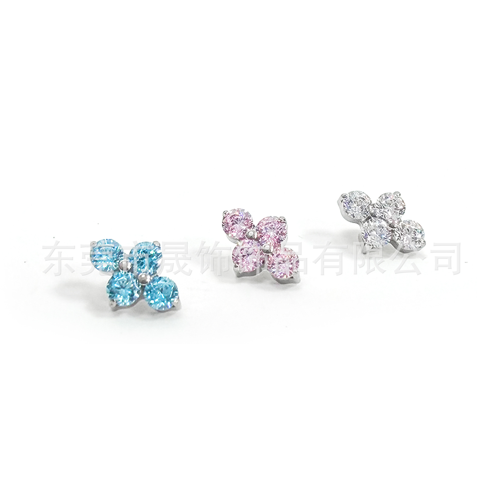 F136 Titanium Alloy 圆 Zirconia 四叶草 Ear Stud Studded 5A Cubic Zirconia Helix Cartilage Stud G23 Titanium Labret Stud Piercing Jewelry Accessories