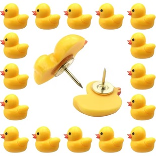 Cross-Border Creative Cute Little Yellow Duck Thumbtacks Cartoon Handmade DIY Photo Wall Cork Board Fixed Decorative Thumbtacks