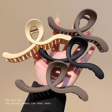 秋冬磨砂波浪抓夹女大号高级感发夹2023新款后脑勺鲨鱼夹盘发头饰