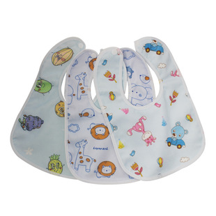 Anti-seepage children's bib baby cartoon bib Crystal super soft bib double-layer baby bib