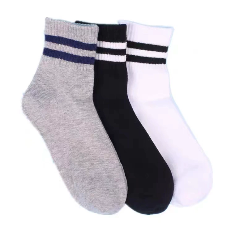 Европейские и американские трендовые черно-белые серые тонкие короткие носки в полоску, японские и корейские приливные носки