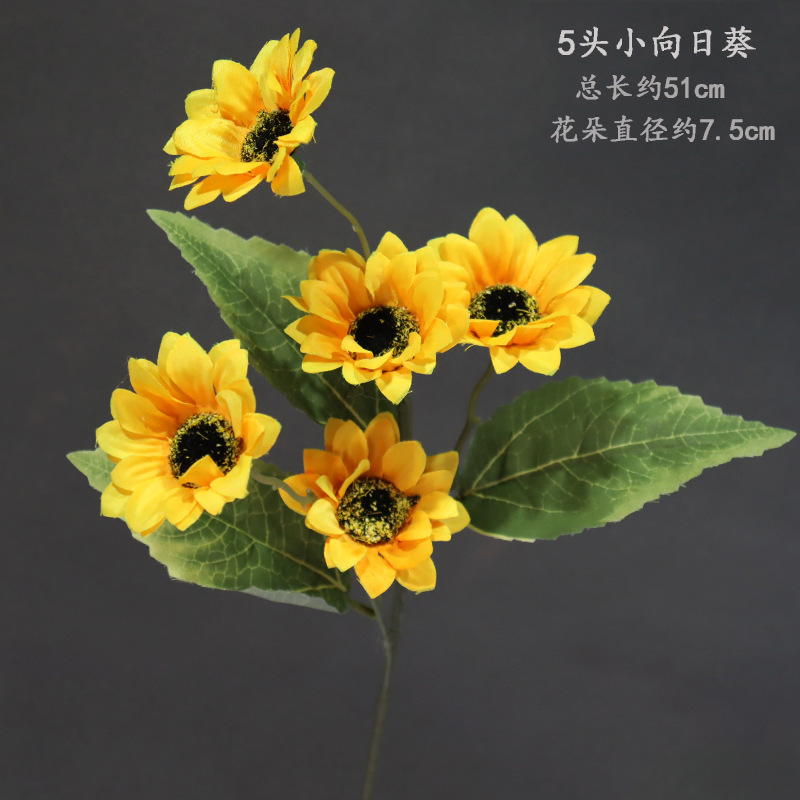 5 girasoles pequeños