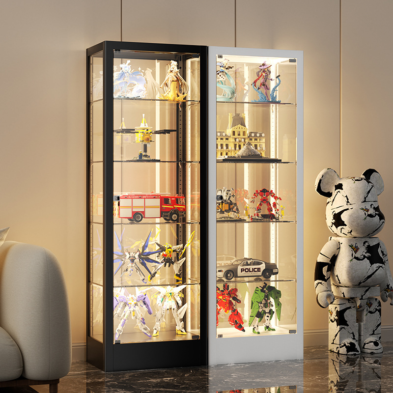 Transparent glass wine cabinet display cabinet wall home living room modern minimalist wine hand-made model showcase floor cabinet