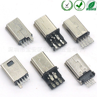 USB 2.0 MINI 5P 180��ֱ�幫�^һ�wʽ���w���^ǰ�������Ӽ��L
