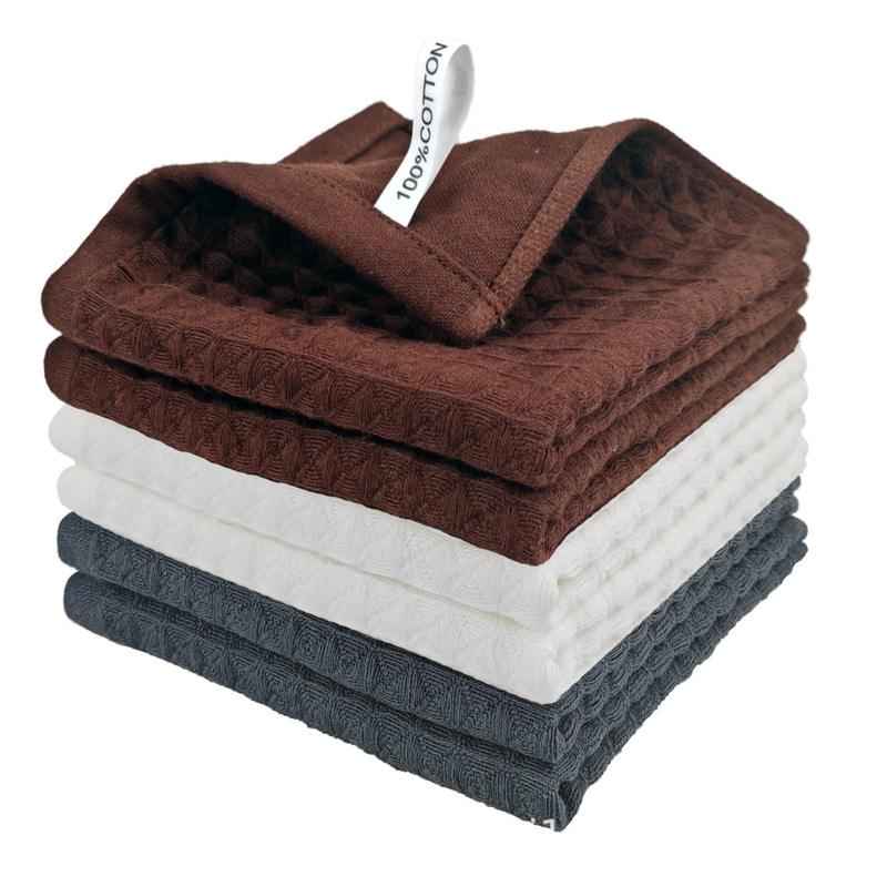 Cotton kitchen waffle honeycomb napkin dish cloth scouring pad tea towel dish towel rag placemat thickened absorbent Cotton kitchen waffle honeycomb napkin dish cloth scouring pad tea towel dish towel rag placemat thickened absorbent