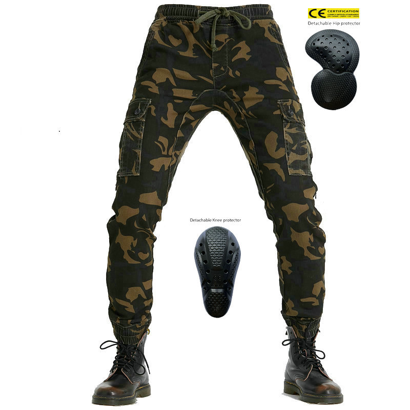 LOONG BIKER motocicleta Caballero monos de los hombres ocasionales ligeros cómodos resistentes al desgaste de la motocicleta montando pantalones anti-caída