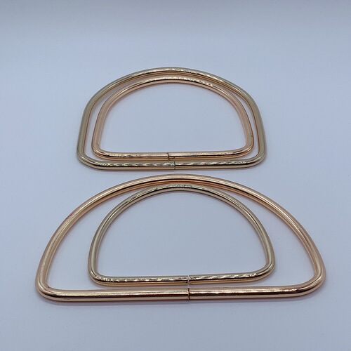 Wholesale metal D-shaped handle for women's bags, D-letter handle ring for handbags, hardware accessories for luggage D-ring handle
