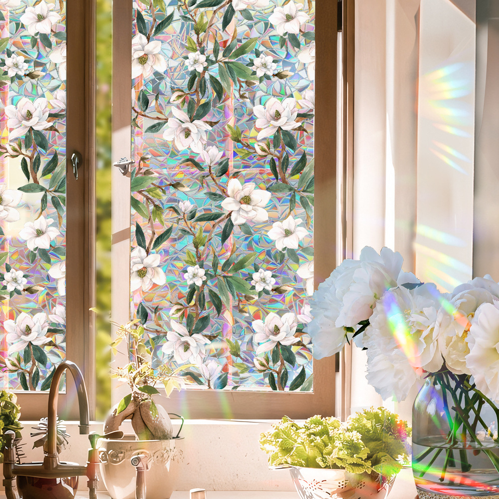 140g Weight Glass paster Home Textiles & Decor Type PVC Material Leaf Pattern Casual, Pastoral Style Casual Pastoral Leaf PVC Glass Paster Wall Art 57