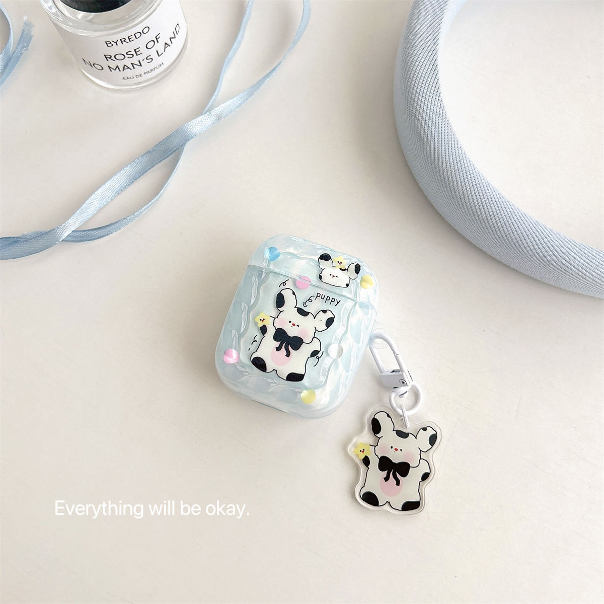 Cartoon de Japón y Corea del Sur Wave Point Dog Bear para Apple Earphone Case AirPods 4 Earphone Case Pro3 Bluetooth Case