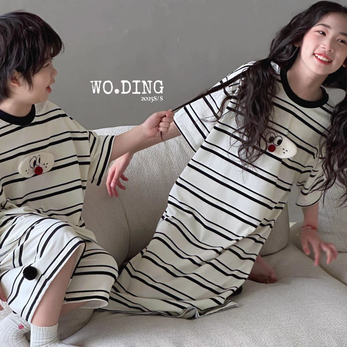 2025 New Home Clothes suit Summer Children's New Middle-large Children's Summer Two-piece Set