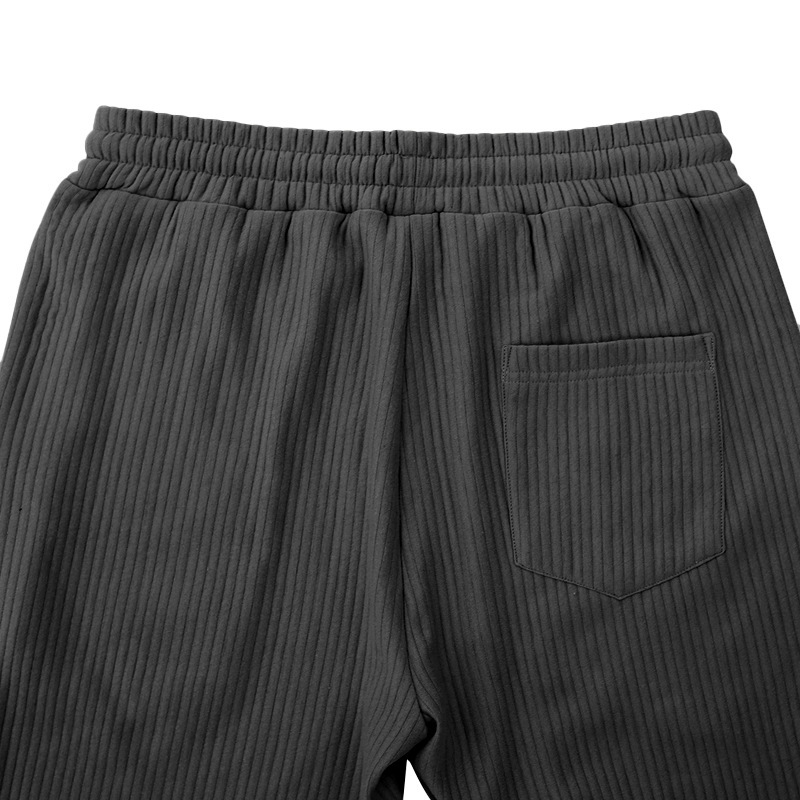 Herren Sweatpants Gestreift Lässige Gerade Hose Mit Hohem Bund_voghion.com