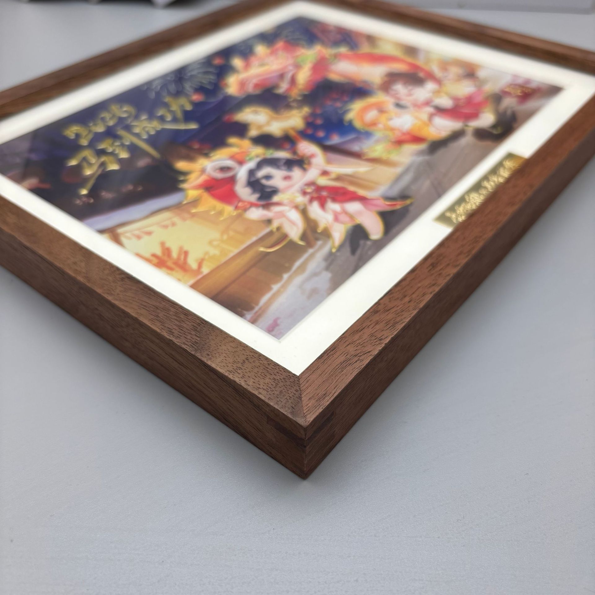 黑胡桃1021手工木蜡油框细节