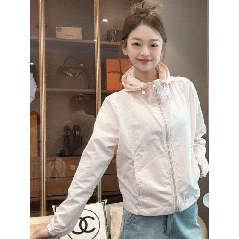 2026 Korean Style Gentle Summer Hooded Sun Protection Jacket for Women, Petite, Casual, Versatile, Short Sun Protection Top