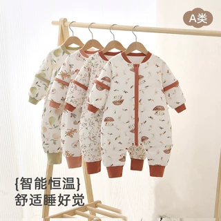婴幼儿秋冬纯棉a类保暖分腿睡袋儿童防踢被宝宝60克夹棉长袖睡袋