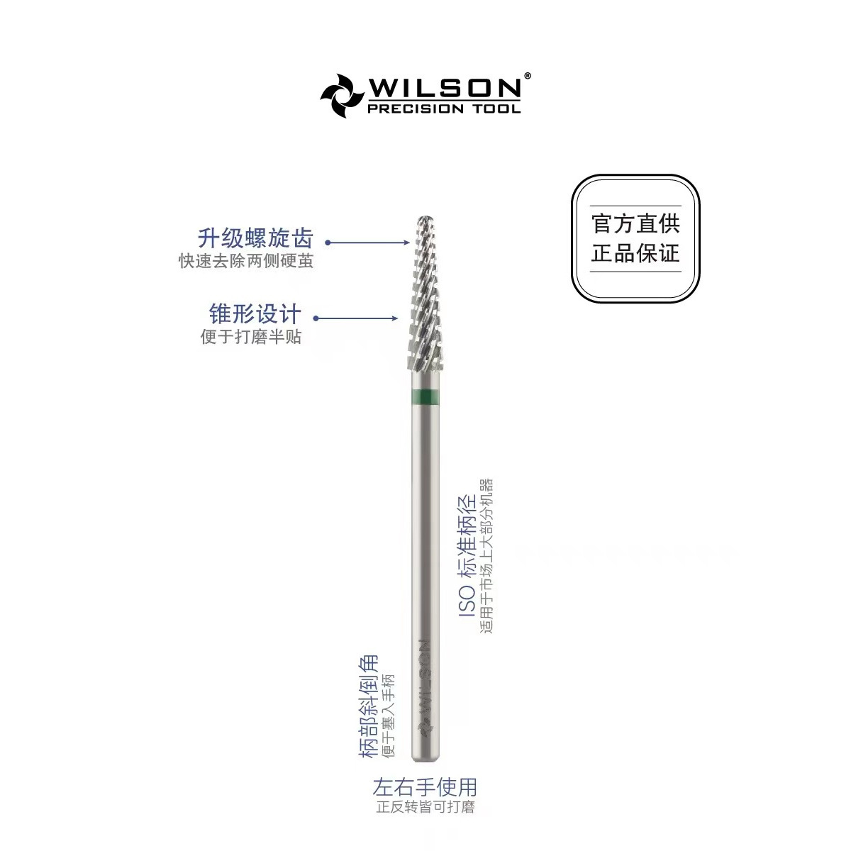 Cabezal de pulido de uñas Huiershun Cabezal de antorcha recto Cabezal de pulido cónico Herramienta de esmalte de uñas de uñas Cabezal de pulido de aleación