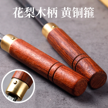 LW96手工铁锅铲铁锅铲家用炒菜铁铲子加长木柄老式一体