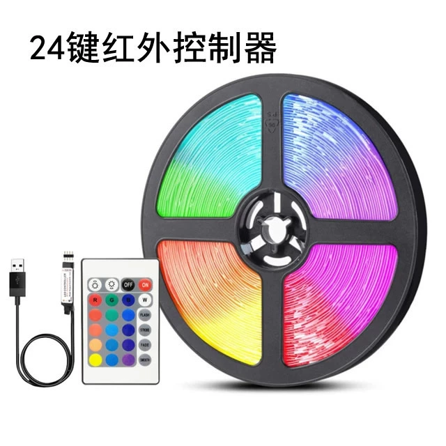 5V 2835 LED RGB световая панель для подсветки телевизора, 24-кнопочный инфракрасный пульт, Bluetooth, музыкальная многоцветная USB-подсветка