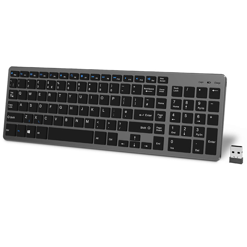 102 Key Two Keypad Bluetooth Keyboard Charging Keyboard Thin Compact Bluetooth Wireless Keyboard