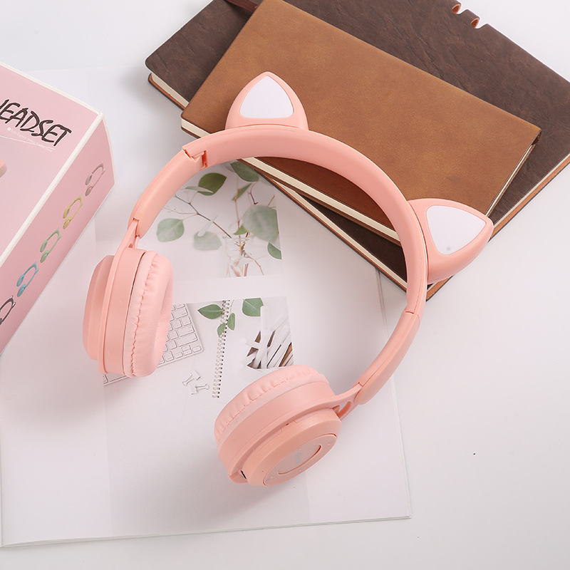 Auriculares MZ08M transfronterizos orejas de gato auriculares emisores de luz auriculares Bluetooth dibujos animados estudiante niños auriculares inalámbricos