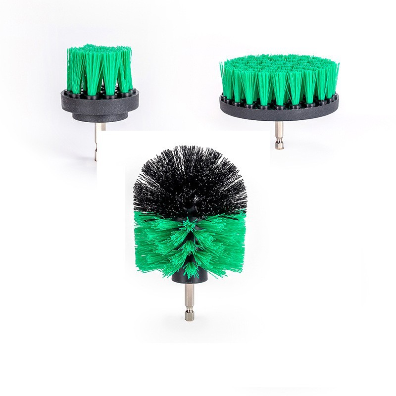 녹색  전기 드릴 브러시 3개 세트 pp