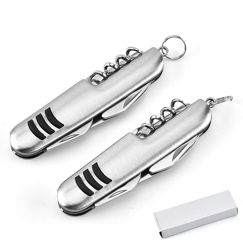 热销不锈钢瑞士军刀多功能小刀户外工具礼品折叠小刀5开野营用品