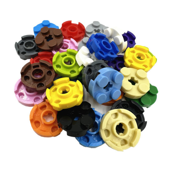 Small particle building blocks parts Short Round 2*2 sheet with cross shaft hole compatible building blocks 4032 parts one kilogram