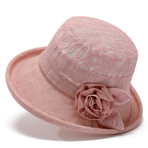 For middle-aged and elderly people, spring and autumn women's hats, sun hats for seniors, bucket hats for grandmothers, cloth hats, summer large-brimmed fisherman hats