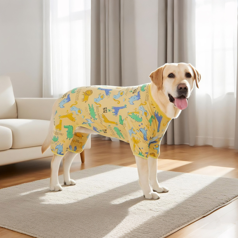 纯棉居家防掉毛跨境亚马逊中大型犬四脚春夏秋季宠物狗狗衣服|undefined