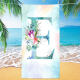 Cross-border microfiber double-sided velvet beach towel custom LOGO digital printing large bath towel rectangular thick towel